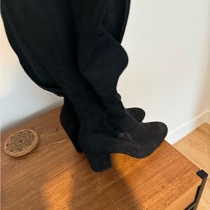 Knee high heel boots